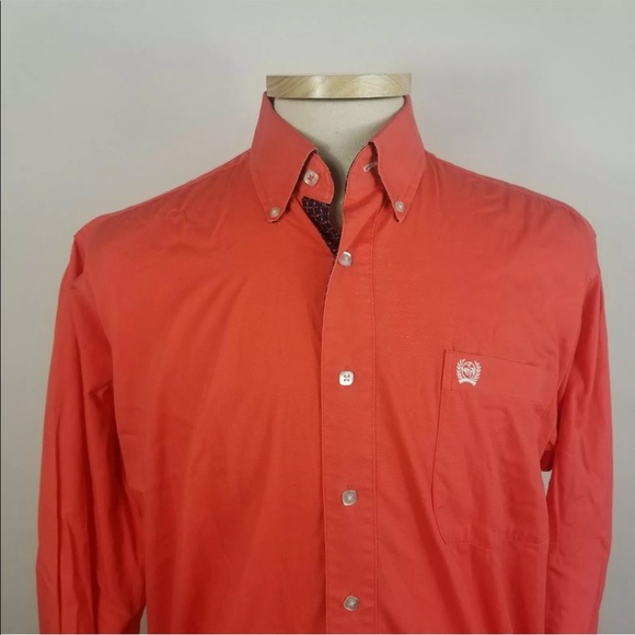 Cinch Small Salmon Western Button Front Shirt 100% Cotton - Picture 4 of 6